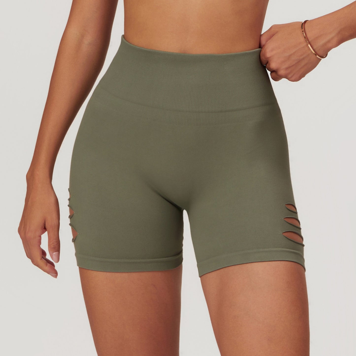 Seamless High Waisted Yoga Shorts for Comfort and Support Butt Lifting Athletic Shorts for Casual Running and Fitness Workouts Model 7711