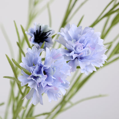 Elegant Artificial Chrysanthemum Floral Arrangement - Stunning 3-Headed Carrot Daisy Simulation, Perfect for Photography Props and Home Decor