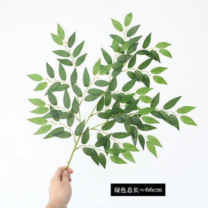 Realistic Faux Green Plant - Olive Leaf Tree Decorative Accent for Weddings, Living Rooms, and Interior Photography