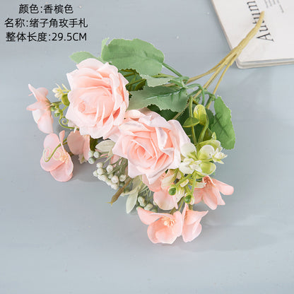 Elegant Faux Rose Bouquet with Realistic Floral Decor – Perfect for Home, Weddings, and Events | INSMW95002