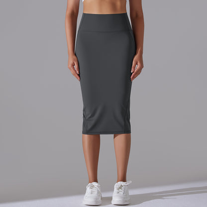 High Waisted Bodycon Midi Skirt for Women Comfortable Stretchy and Breathable Split Yoga Skirt for Casual and Athletic Wear