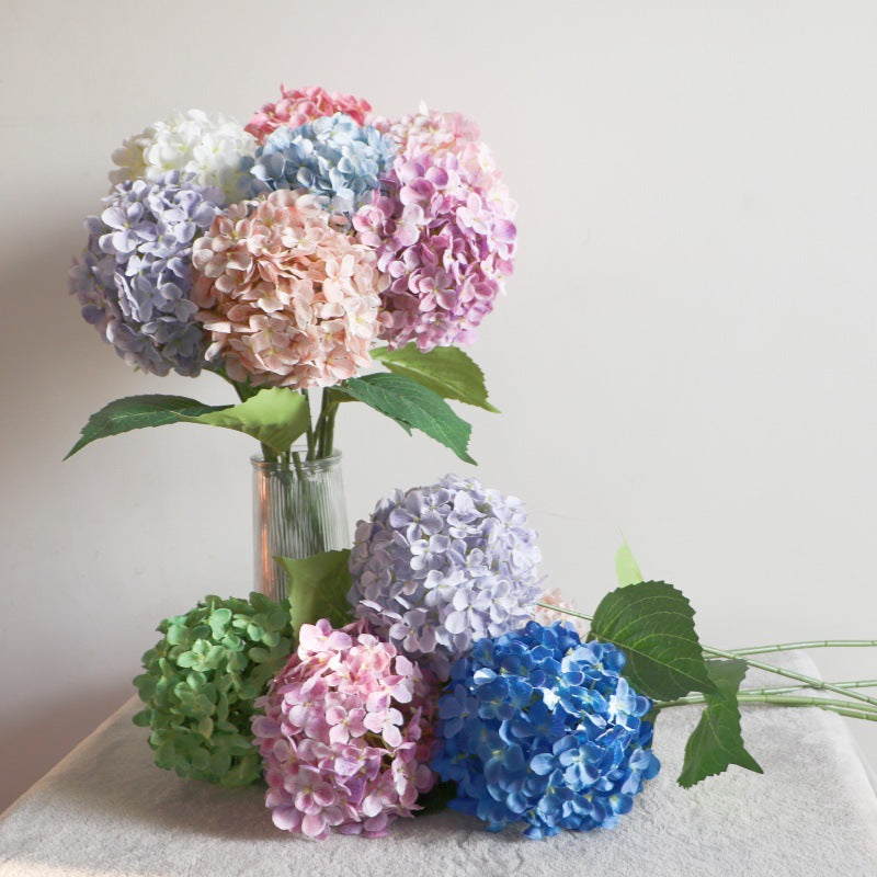 Single Faux Hydrangea Lollipop - Perfect for Weddings and Home Decor - Stunning Silk Flower Decoration for Aisles and Reception Areas