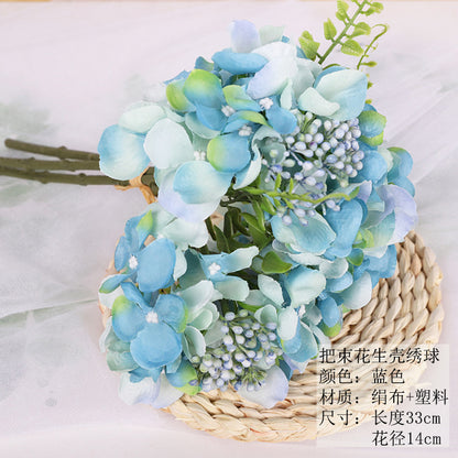 Realistic 3D Printed Hydrangea Flower Stem - Stunning Faux Floral Arrangement for Rustic Wedding Decor and Home Accents