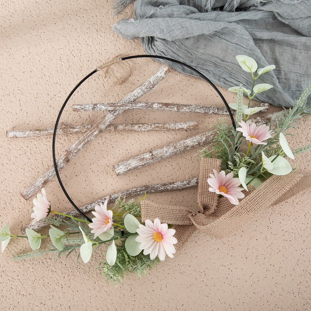 Elegant Half-Circle Faux Flower Arrangement - Stylish Home Decor, Ideal for Wedding Bouquets, Wall Hangings & Interior Design CF01229