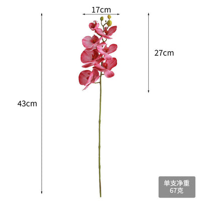 Stunning 7-Head Silk Orchid Arrangement for Wedding Decor | Lifelike Home Decorative Faux Flowers with Soft Touch Silicone Cotton