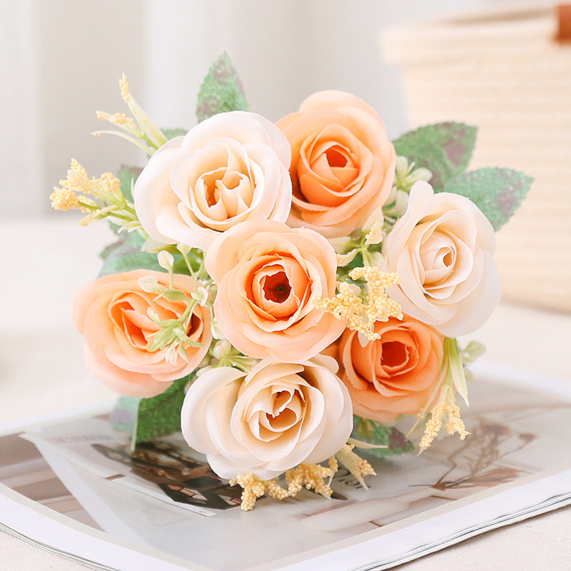 Elegant Faux Rose Bouquet for Home Decor and Weddings - Perfect for Photography, Event Decor, and Landscape Engineering