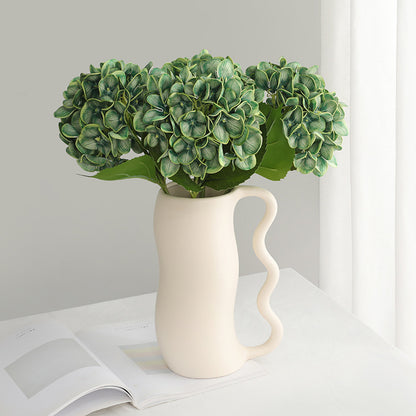 Realistic French Hydrangea Bouquet Centerpiece for Living Room or Dining Table - Designer Quality Faux Flowers for Elegant Home Décor