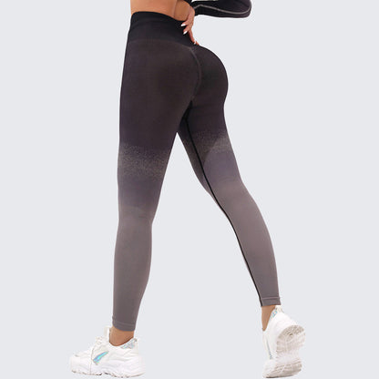 Seamless High Waisted Yoga Pants with Interwoven Cationic Dye Ultra Stretch Fitness Leggings for Women for Gym Everyday Wear