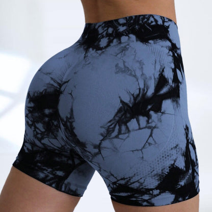 High Waisted Seamless Tie Dye Peach Butt Lifting Yoga Shorts 13 Vibrant Colors for Comfort and Style