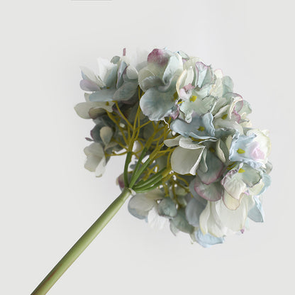 Elegant Hotel Window Display Decor:  Faux Hydrangea Bouquet with Burnt Edge Details - Korean-Style Bridal Handheld Arrangement in Gorgeous American Aesthetic