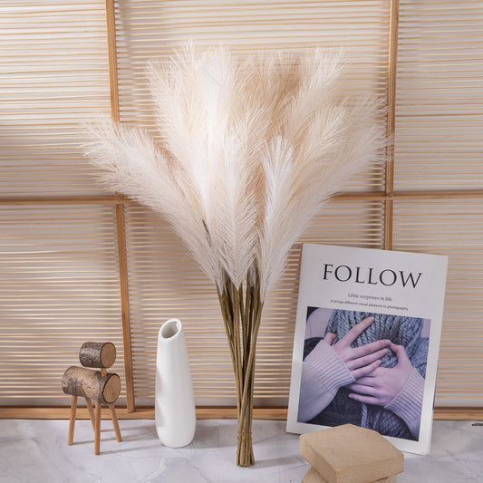 Stunning 4-Prong Pampas Grass Faux Flower Arrangement - INS Style Home Décor for Weddings & Celebrations - MW85004