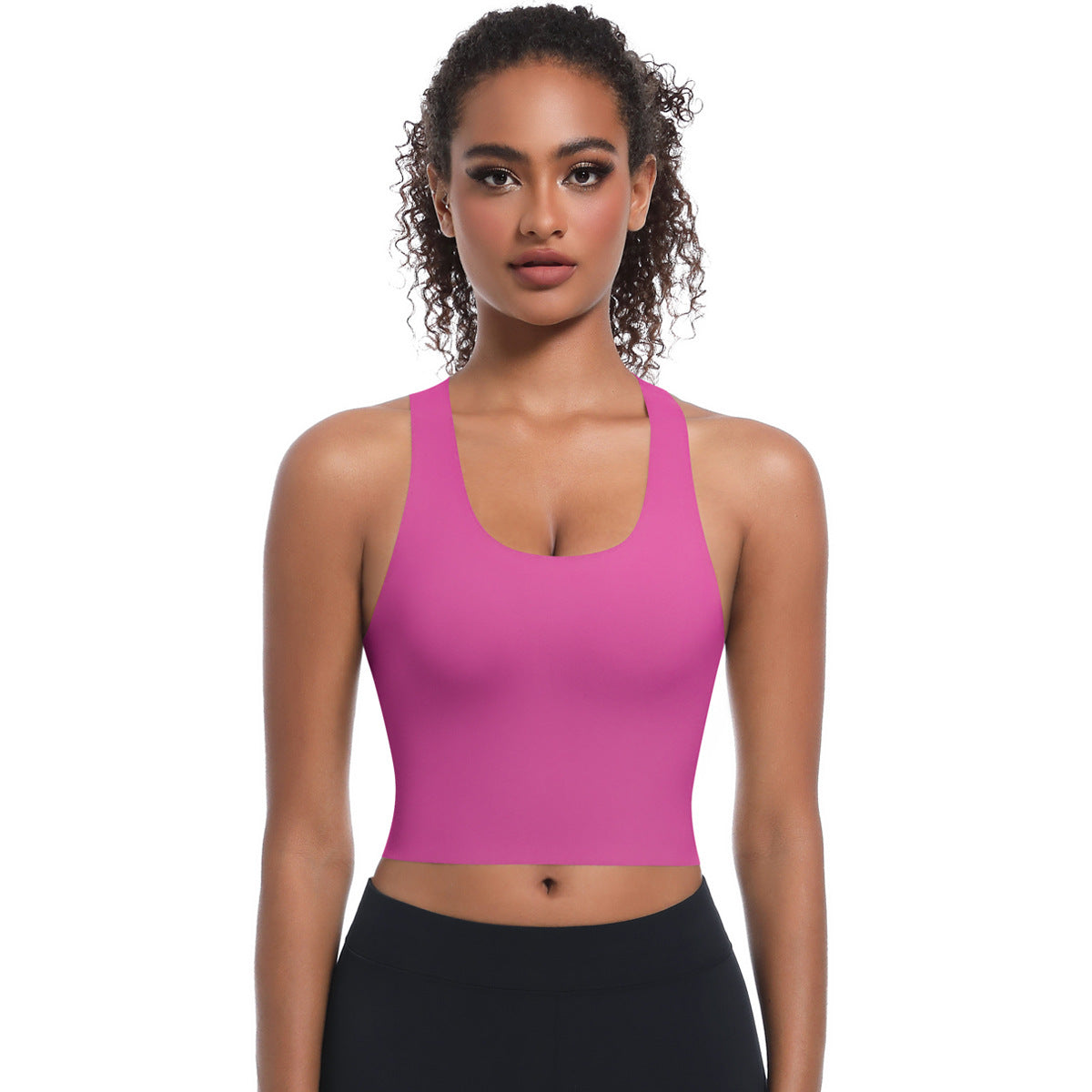 Crossback Racerback Yoga Sports Bra with Moulded Cups Quick Dry Workout Top for Women for Running Gym and Fitness Enthusiasts