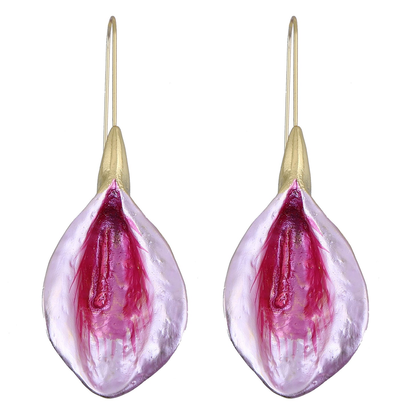 Stylish Long Alloy Drop Oil Floral Earrings - Unique and Creative Design for Effortless Elegance