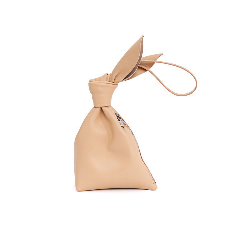 Unique Design Rabbit Leather Handbag Sheep Leather Tote for Women Animal Themed Soft Bag