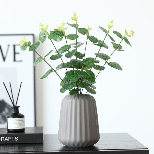 Realistic 7-Branch Small Leaf Money Plant - Perfect Floral Arrangement Accessory for Weddings & Elegant Home Decor