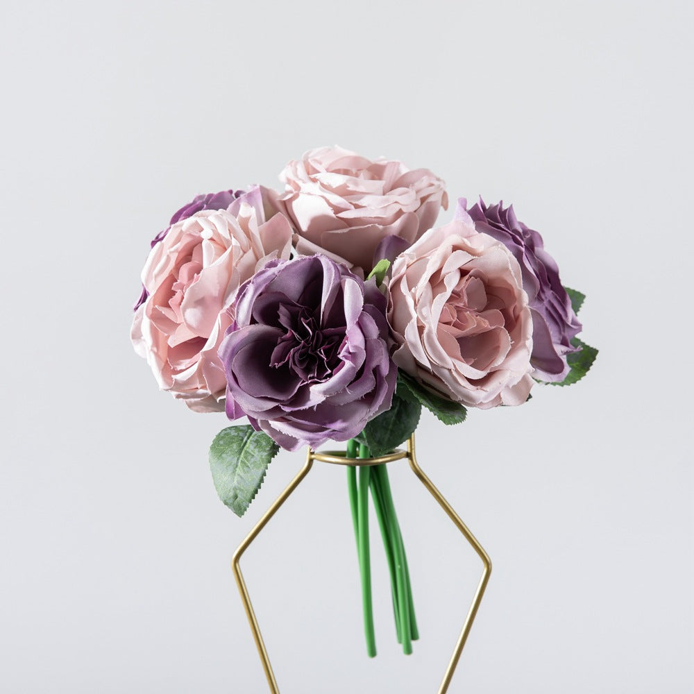 Stunning Artificial Rose Bouquet - Perfect for Weddings, Home Decor, and Photography Backdrops (GF14871-6) - Elegant, Lifelong Beauty for Every Occasion