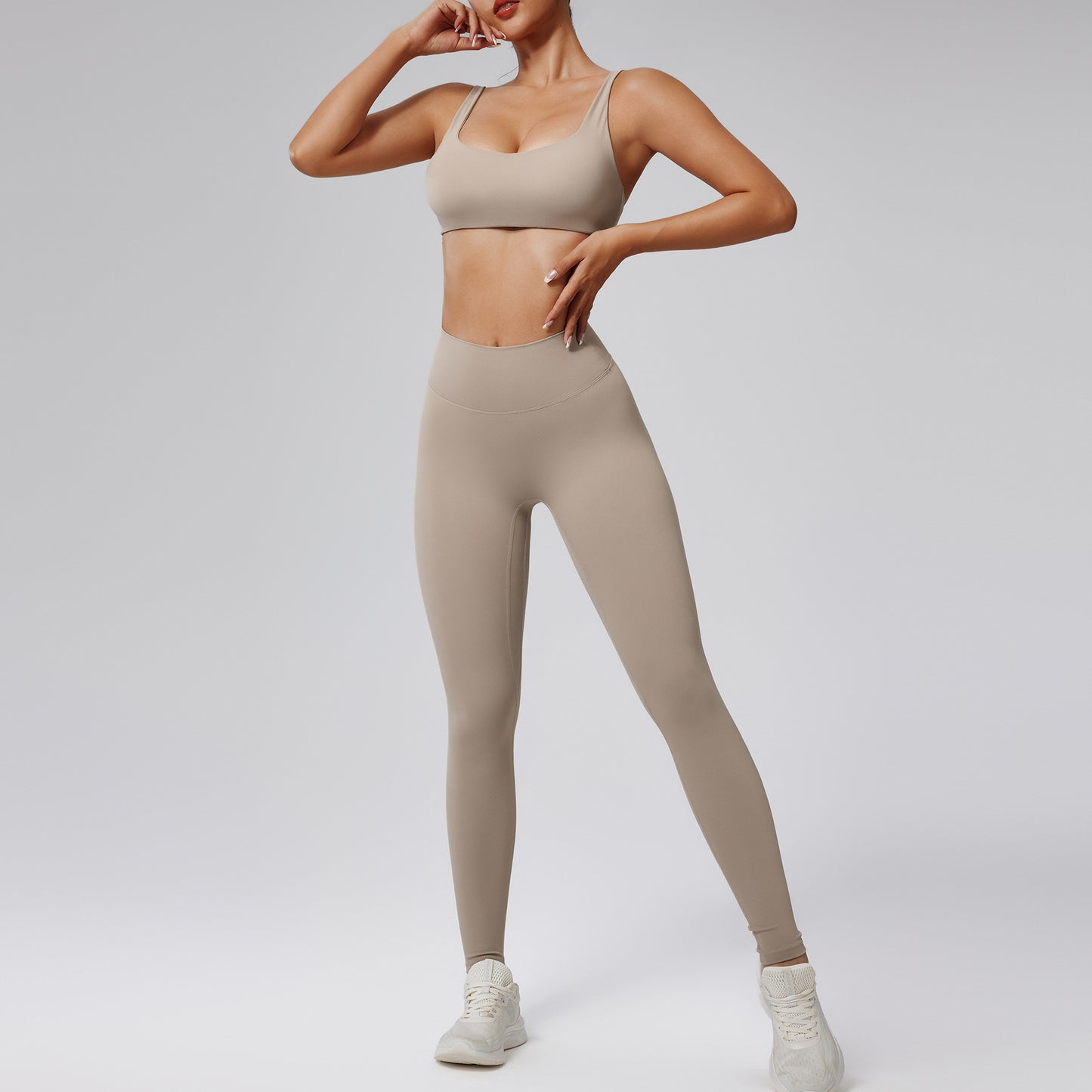 High Waisted Moisture Wicking Fall and Winter Yoga Set Two Piece Compression Workout Clothes for Enhanced Performance and Comfort