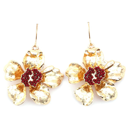 Chic Wind Rice Pearl Floral Earrings - Unique Floral Design for Effortless Elegance and Versatile Style