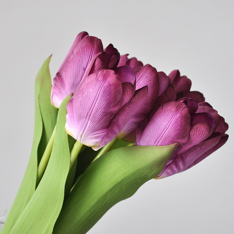 Realistic Silk Tulip Faux Flowers - Moisture-Resistant Fabric with Soft Touch for Hotel & Home Décor, Perfect for Photography and Creative Floral Arrangements