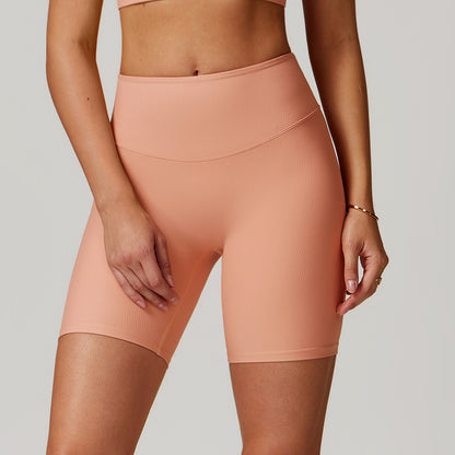 High Waisted Yoga Shorts with Tummy Control Slimming Fit Comfortable Seamless Design Ideal for Fitness and Everyday Wear