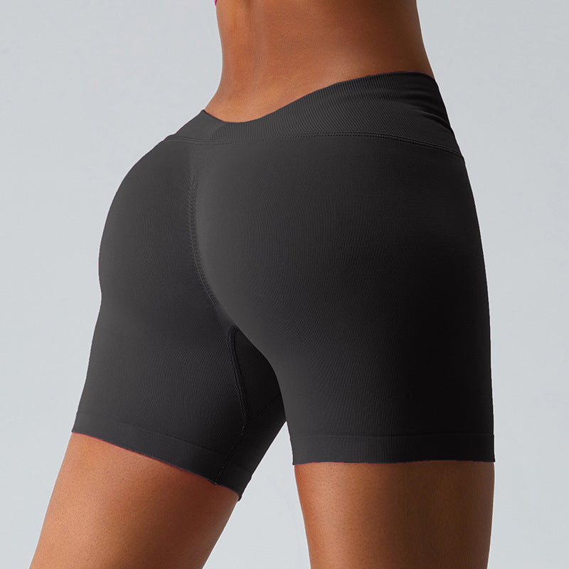 Seamless Women's V Waist Yoga Shorts Peach Lift Designs for a Sculpted Look for Workout and Casual Wear