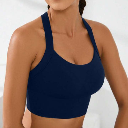 Women's Cross Back Sports Bra with Adjustable Strap Shockproof Fast Drying and for Yoga Gym and Fitness Training