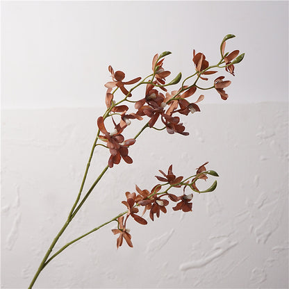 Stunning Autumn-Inspired Artificial Flower Arrangement - Realistic Orchid Décor for Weddings, Home Decoration, Display Windows, and Festive Occasions