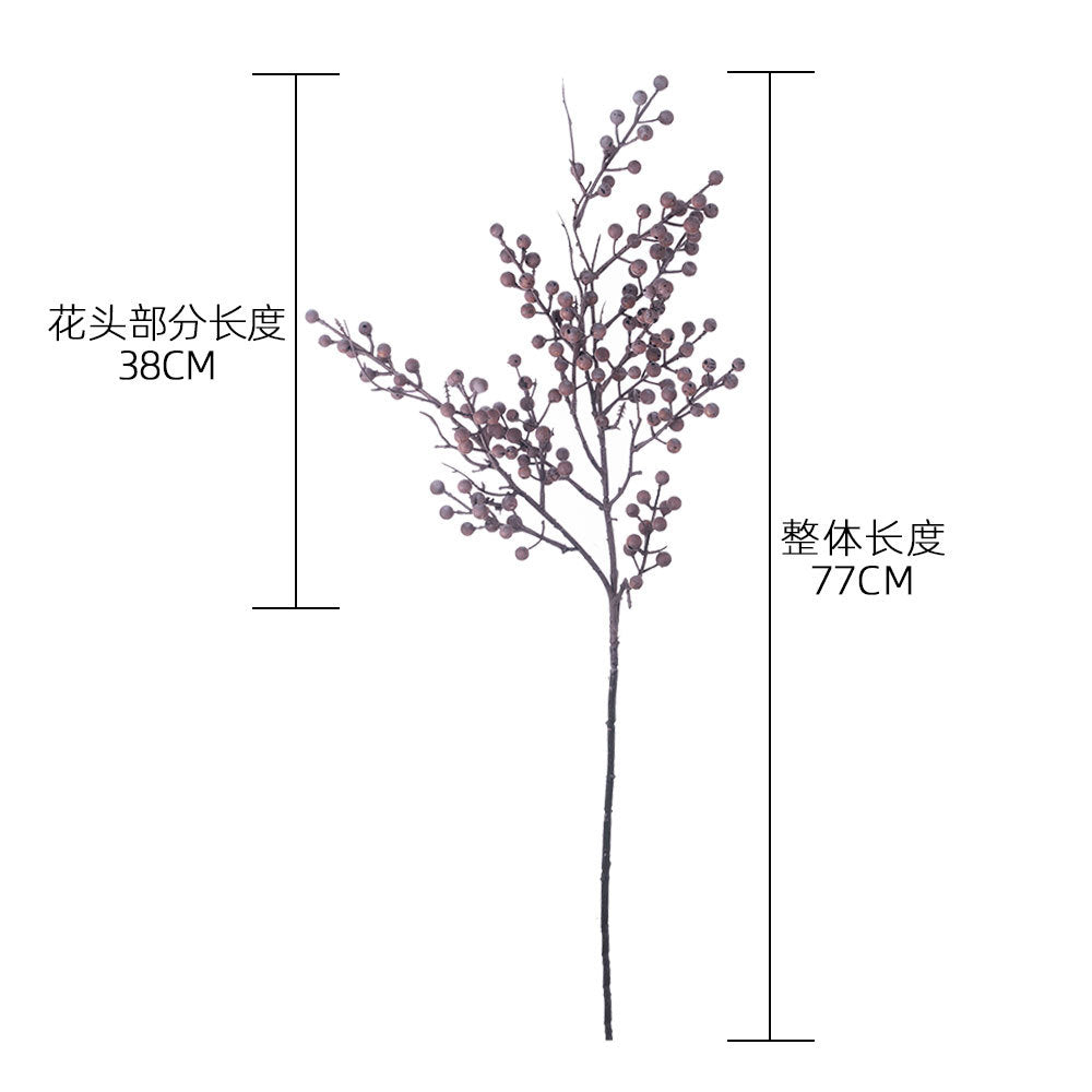 Realistic Artificial Flowers - Dried Winterberry Home Decor for Weddings and Events - Ideal for INS Aesthetic Style - Model MW82111