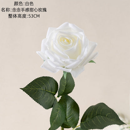 Charming Sweetheart Rose Artificial Flowers for Wedding Decor - Elegant INS Style Home Decoration, Realistic Touch, Perfect for Any Occasion - Model MW60004