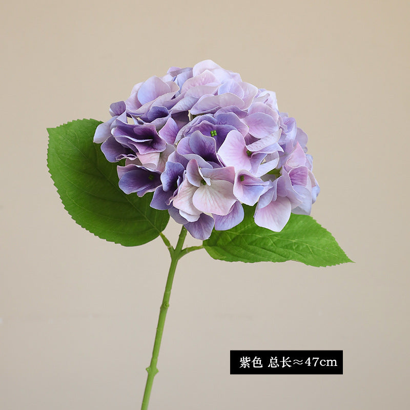 Realistic Quality Feel Hydrangea Faux Flower - Lifelike Decorative Piece for Living Rooms and Bedrooms, Perfect for Photography Props