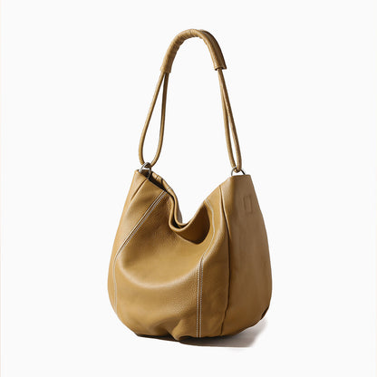 Spring Summer Genuine Leather Tote Bag for Women Large Capacity Crossbody and Shoulder Bag with Unique Design