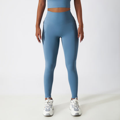 Breathable Cloud Feel High Waist Butt Lifting Yoga Pants with Pockets Tight Fitting Quick Dry Fitness and Running Leggings for Comfort and Performance