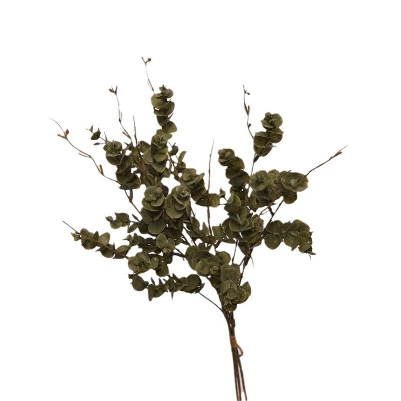 High-Quality Nordic Style Eucalyptus Flower Bouquet - Elegant Soft Rubber Floral Centerpiece for Dining Table Decor, Faux Dried Flower Arrangements, Perfect Home Accessory