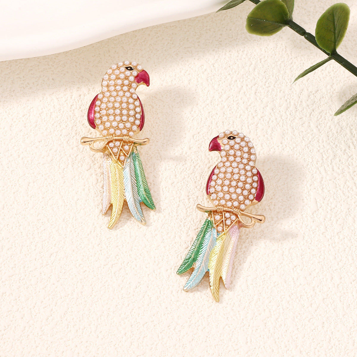 Elegant Pearl Parrot Earrings for Women – Versatile Luxury Accessories to Enhance Any Outfit