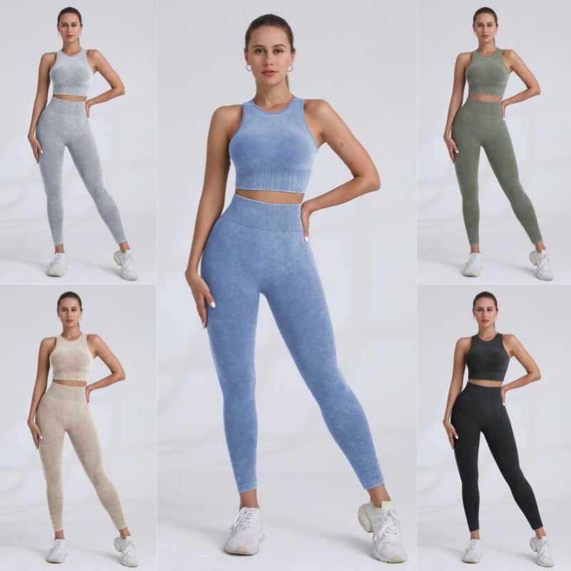 High Waisted Seamless Yoga Set for Women Peach Butt High Performance Sports Bra and Leggings for Comfort and Style