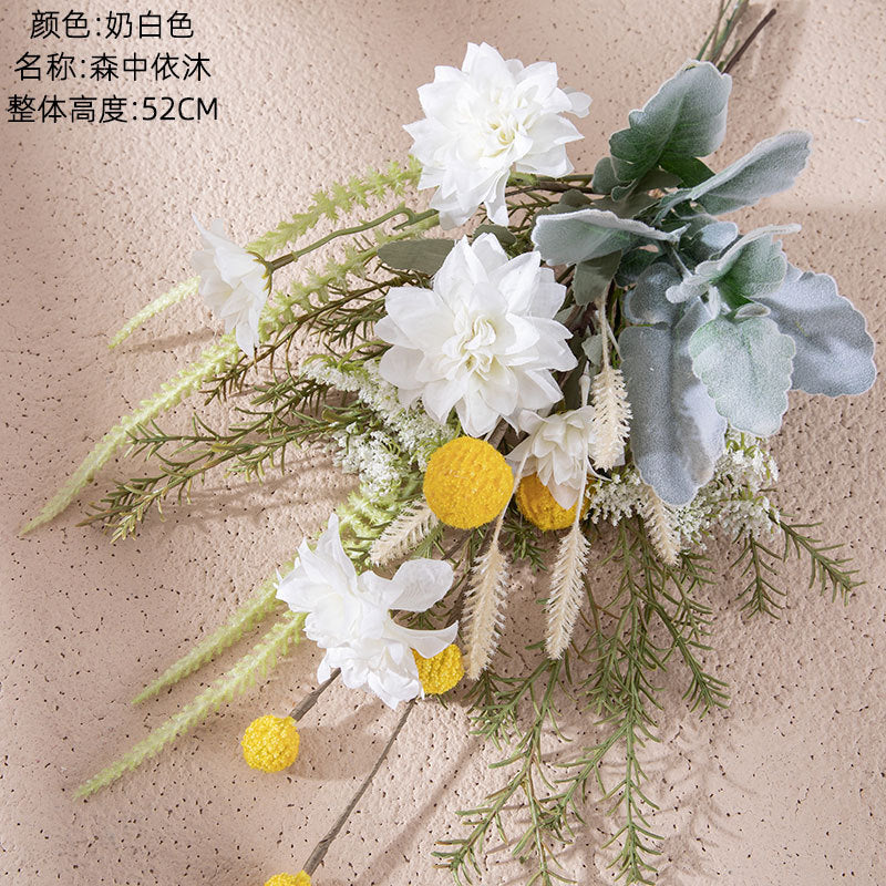 Stunning Forest-Inspired Artificial Floral Bouquet for Home Decor, Wedding Ceremony, and Wall Art - CF01249 - Perfect for Any Occasion!