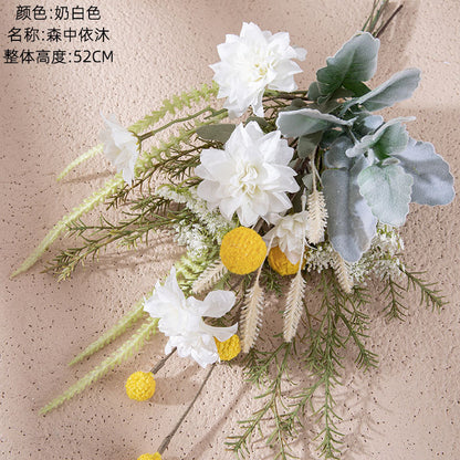 Stunning Forest-Inspired Artificial Floral Bouquet for Home Decor, Wedding Ceremony, and Wall Art - CF01249 - Perfect for Any Occasion!