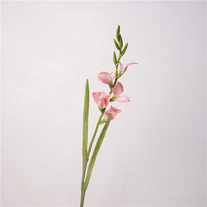 Lifelike Single Stem Gladiolus Flower for Living Room Décor - Elegant Silk Floral Centerpiece for Coffee Tables and Dining Tables, Perfect for Home Styling, Photography Props, and Wedding Decorations