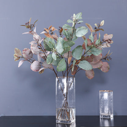 Lifelike Eucalyptus and Money Leaf Long Stem Greenery with Fruit for Home Decor - Perfect for Floral Arrangements and Boho Style Interiors