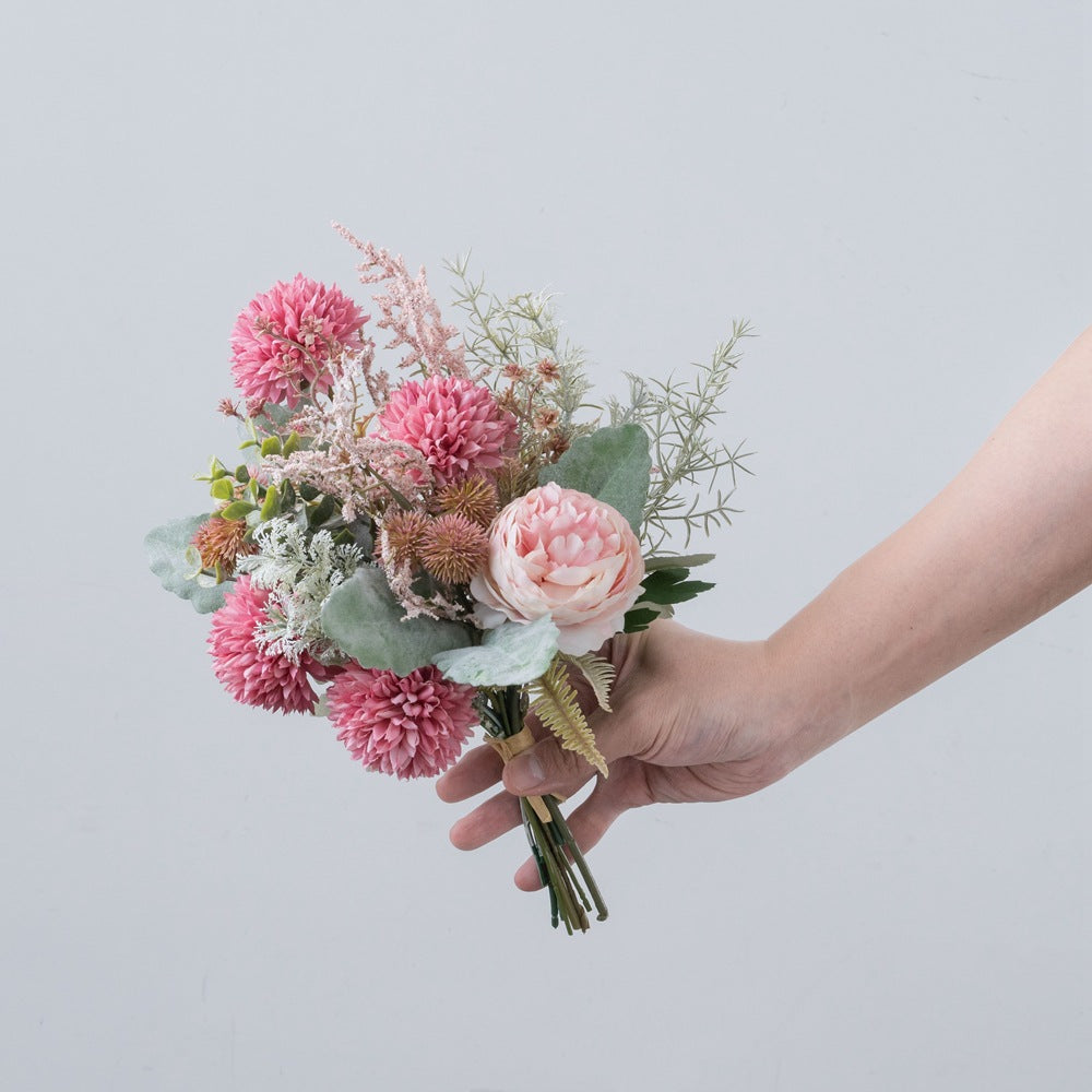 Elegant Dandelion-Inspired Faux Floral Bouquet for Weddings and Home Décor - Charming Wall Art and Handheld Flower Arrangement (CF01403)