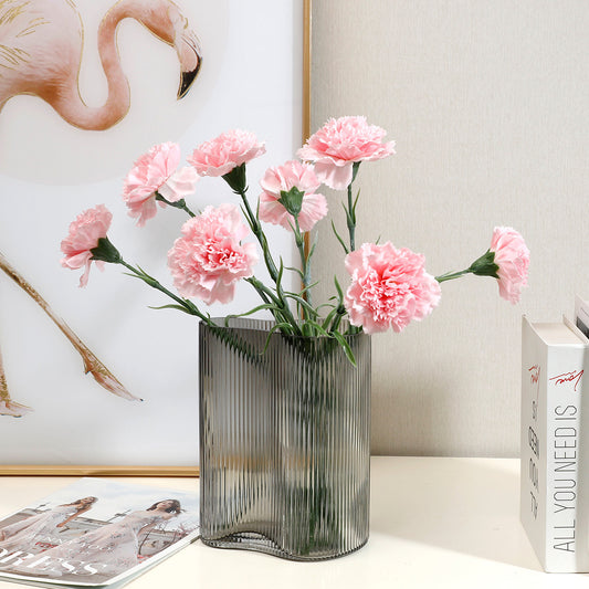 Realistic Touch Moisturizing Carnation Artificial Flower for Home and Living Room Decor - Perfect Fake Flower Gift for Mother's Day