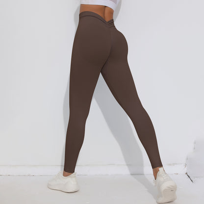 High Waist Seamless Peach Butt Lifting Leggings for Yoga Running and Fitness 3 4 Length for Comfort and Style