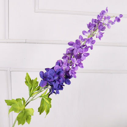 Extra Large Realistic Delphinium Artificial Flower – Stunning Purple Hyacinth Faux Floral Arrangement with Long Stem