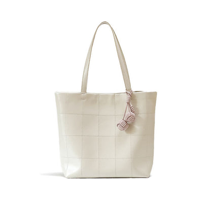 Large Capacity Oil Wax Cowhide Tote Bag for Women and Versatile Shoulder Bag for Commuting and Mothers