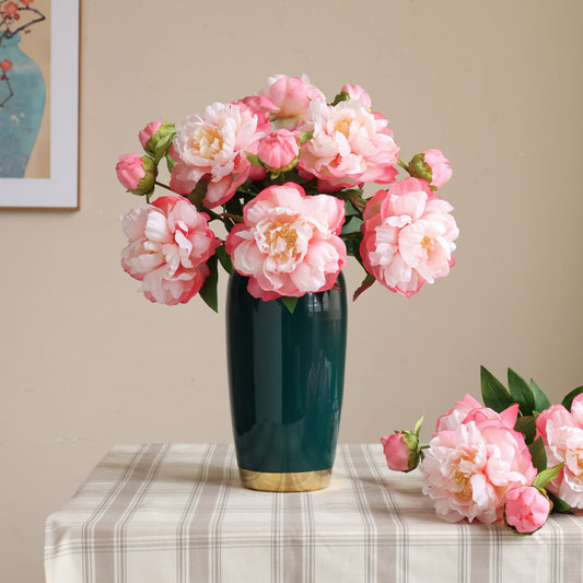 Artificial Peony Flower with Two Heads for Luxurious Home Decor - Perfect for Wedding Arrangements and Floral Displays