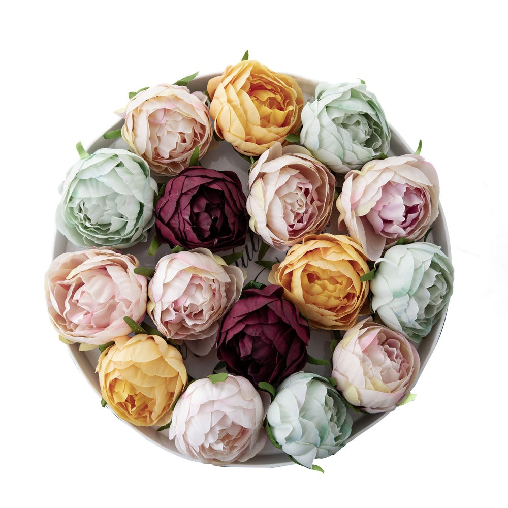 Stunning Artificial Peony Floral Headpiece Decoration - Realistic Faux Flowers for Weddings and Events - Greenery Plant Decor, INS Style, DY1-3339