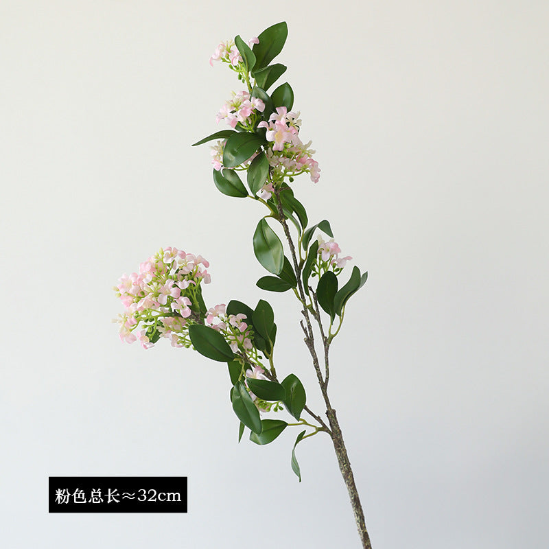 Realistic Golden Osmanthus Branch - Stunning Home Decor Artificial Green Plant Fake Flowers - Perfect for Photography Props and Elegant Interior Design