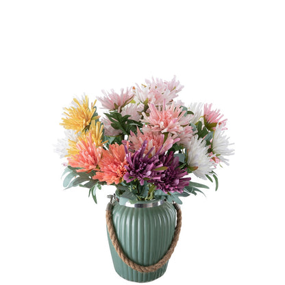 Realistic INS Crab Claw Chrysanthemum & Dragon Claw Flower Decor - Stunning Faux Botanical Arrangement for Home, Weddings, and Event Decoration - MW60011