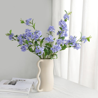 Elegant Long-Stem Blue Hydrangea Faux Flowers for Stunning Home Decor | Perfect for Dining Tables & Living Rooms - High-Quality Floral Arrangement