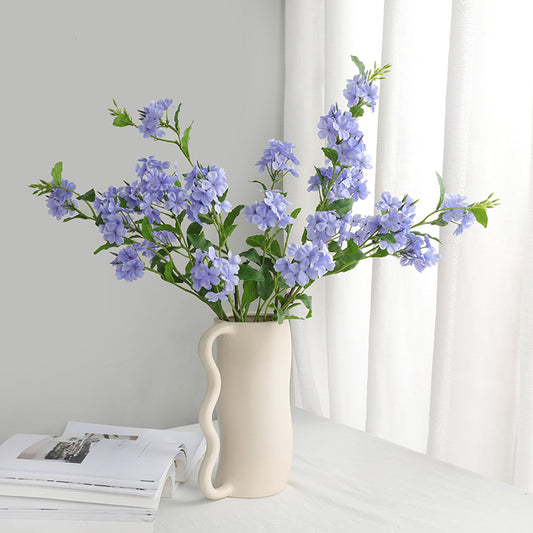 Elegant Long-Stem Blue Hydrangea Faux Flowers for Stunning Home Decor | Perfect for Dining Tables & Living Rooms - High-Quality Floral Arrangement